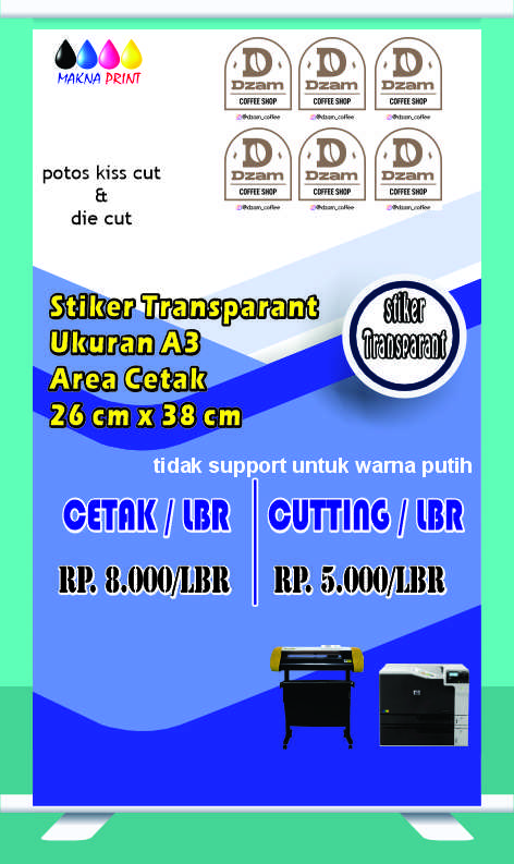 Stiker Transparant promo